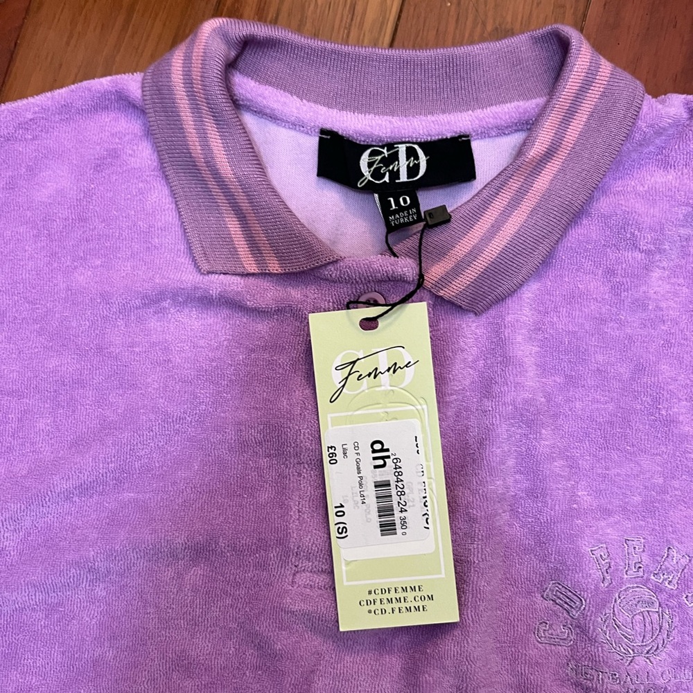 cd femme purple polo shirt